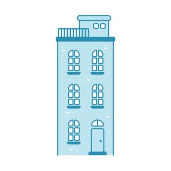 Residence building vector illustration (front view)	