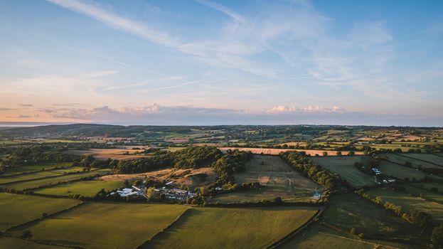 Aerial view of England Countryside