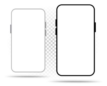 black white smartphone device screen template