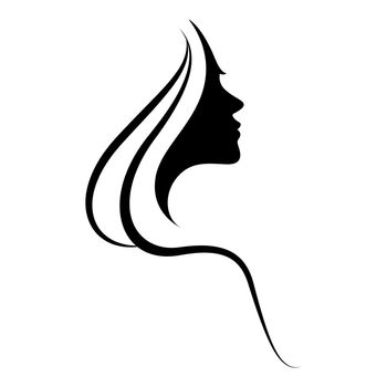 woman face silhouette illustration