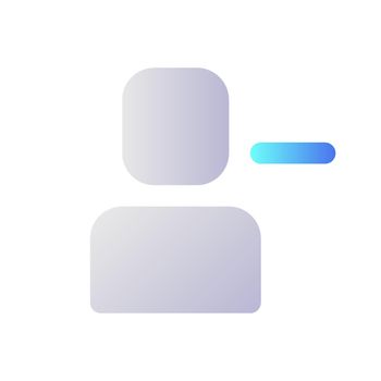 Remove user pixel perfect flat gradient two-color ui icon