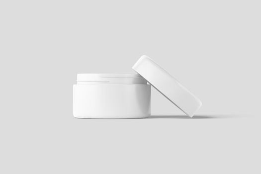 Cosmetics Packaging Bottle Jar 3D Rendering White Blank Mockup