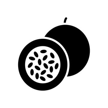 Passion fruit or maracuya vector glyph icon