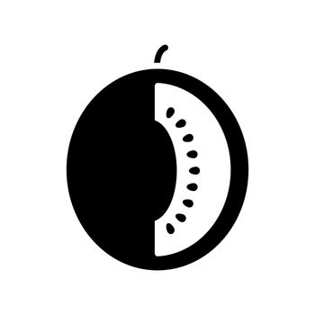 Melon isolated design vector icon. Fruit sign