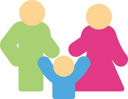 family Vector illustration on a transparent background. Premium quality symmbols. Line Color vector icons for concept and graphic design.