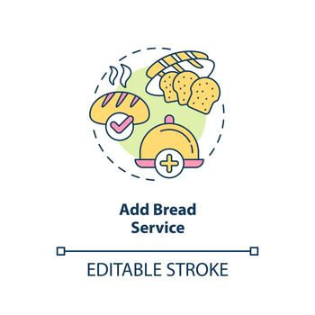 Add bread service concept icon