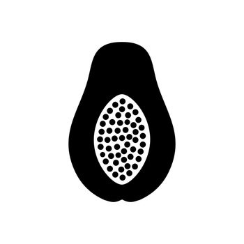 Papaya tropical fruit isolated design vector icon