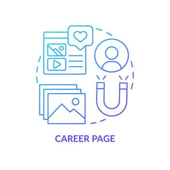 Career page blue gradient concept icon