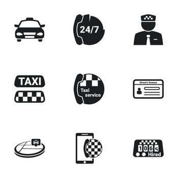 Icons for theme Taxi. White background