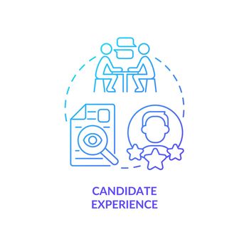 Candidate experience blue gradient concept icon
