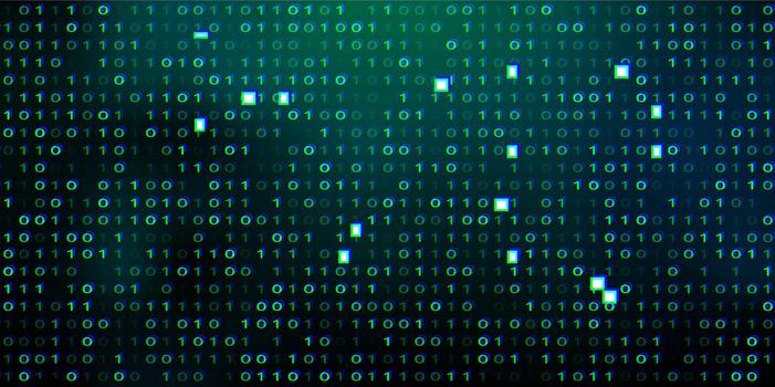 Abstract futuristic cyberspace with binary code. Matrix background