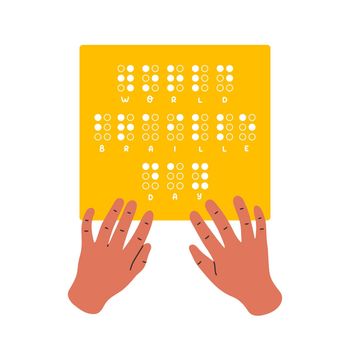 World Braille Day, message in Braille alphabet