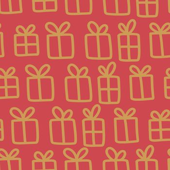 Winter wrapping paper flat seamless pattern vector