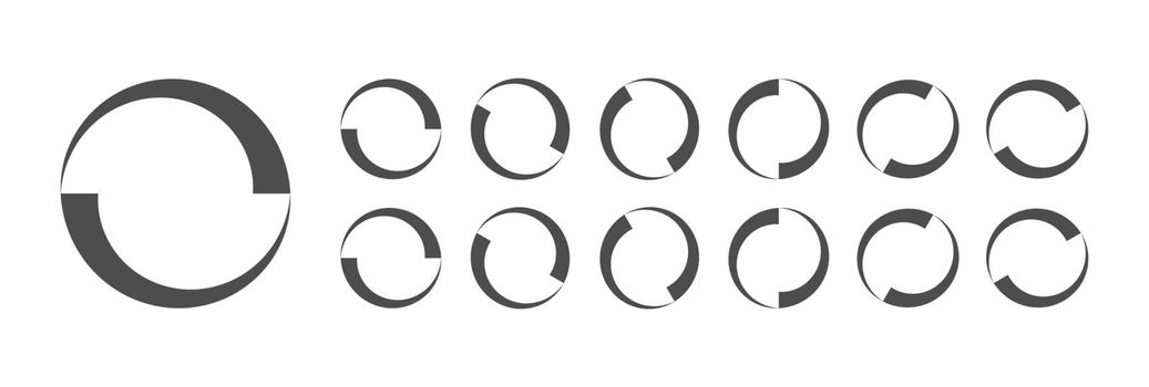 Circular Loading Buffering Icons Vector