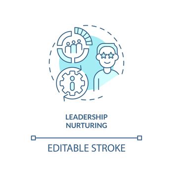 Leadership nurturing turquoise concept icon