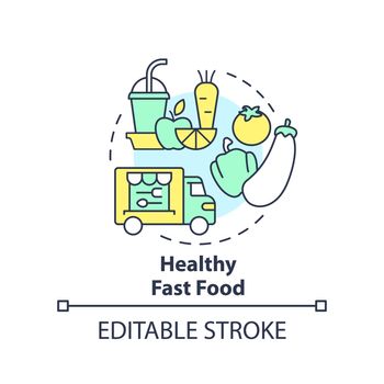 Healthy fast food concept icon