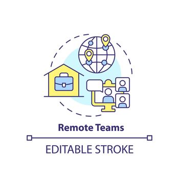 Remote teams concept icon