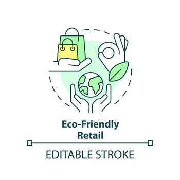 Eco friendly retail concept icon