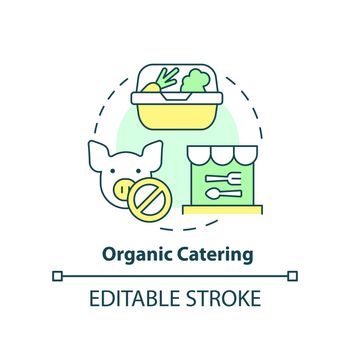 Organic catering concept icon