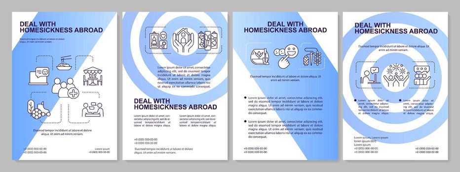 Expat adaptation abroad blue gardien brochure template
