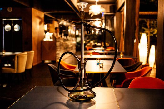 hookah in lounge bar on the table