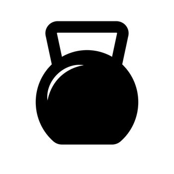 Kettlebell Icon. Muscle training and weight training. Vector.