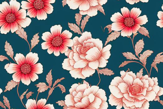 Floral vintage seamless pattern for retro wallpapers. Enchanted Vintage