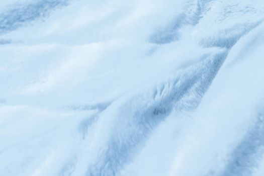 Luxury blue fur coat texture background, artificial fabric detail
