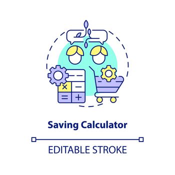 Saving calculator concept icon