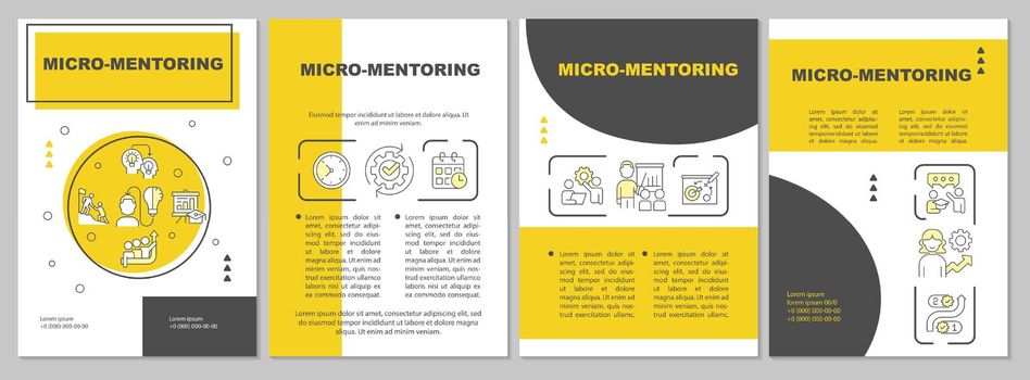 Micro mentor approach yellow brochure template