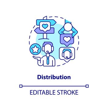 Distribution concept icon