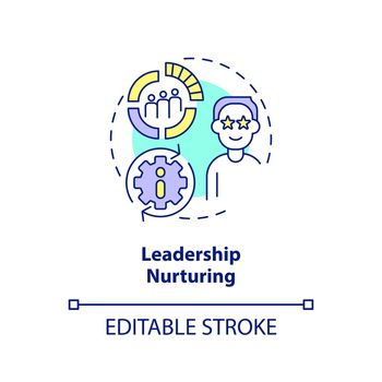 Leadership nurturing concept icon