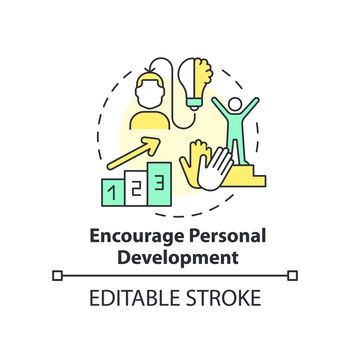 Encourage personal development concept icon