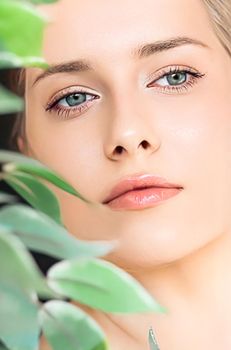 Natural beauty and perfect clean skin, beautiful woman in nature for wellness and skincare cosmetic brand