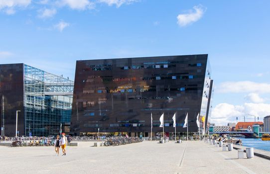 Modern building of the royal library in Copenhagen - Black Diamont.