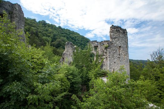 Ruins of ancient old town in Samobor