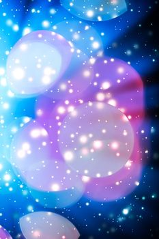 Abstract cosmic starry sky lights and shiny glitter, luxury holiday background
