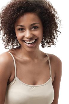 Simply stunning. Studio shot of a happy and carefree ethnic woman smiling at the camera.