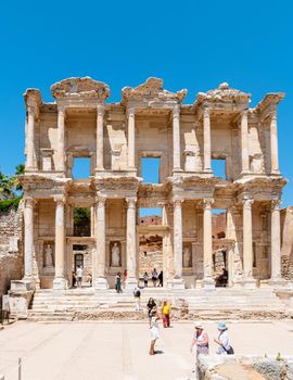 Ephesus ruins, Turkey, beautiful sunny day between the ruins of Ephesus Turkey