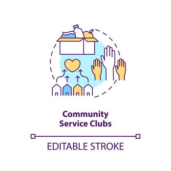 Community service clubs concept icon