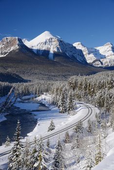 canadian rockies in winter