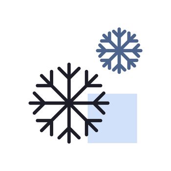 Snowflakes vector isolated icon. Winter sign