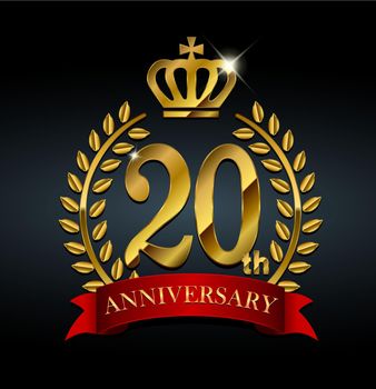 Golden anniversary medal icon | 20th anniversary