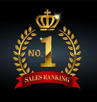 No.1 medal icon illustration | sales ranking