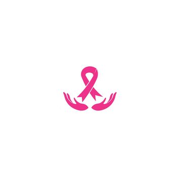 Breast cancer ribbon illustration icon