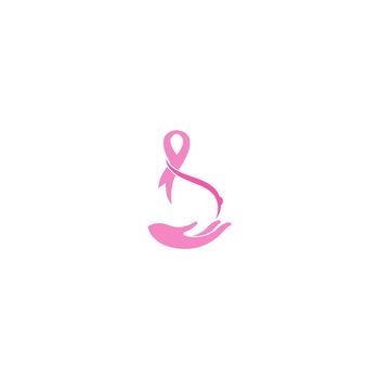 Breast cancer ribbon illustration icon