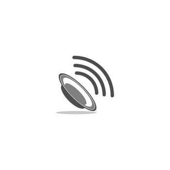 Headset icon logo design template vector