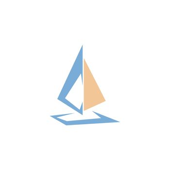 Boat logo icon concept design vector