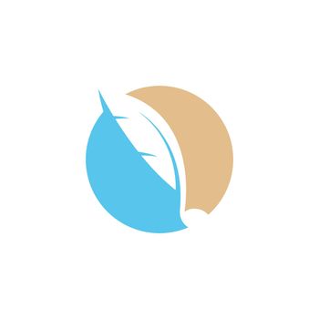 Feather icon logo illustration