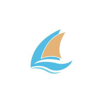 Boat logo icon concept design vector
